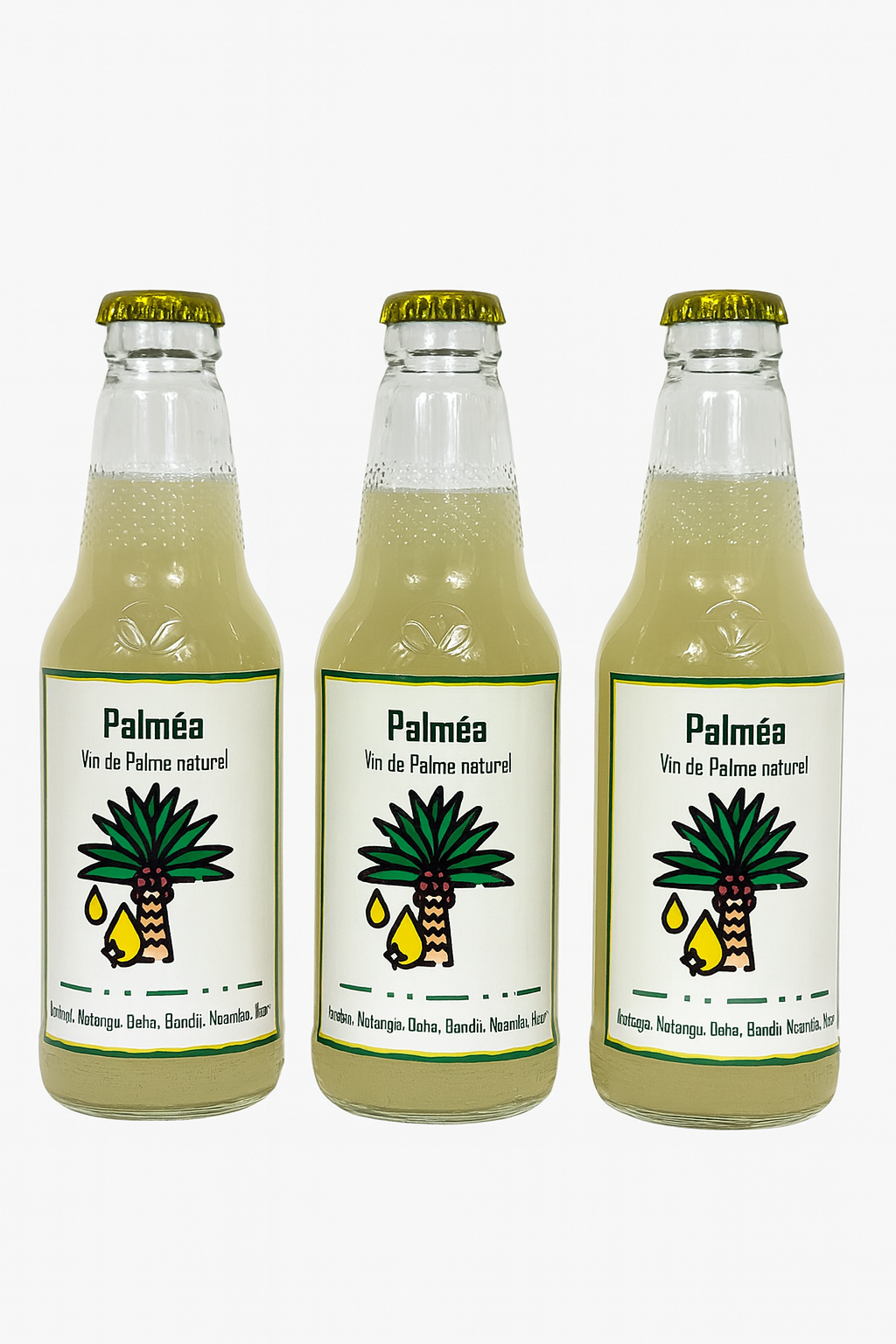 Palméa – Vin de Palme naturel (Lot de 3 bouteilles x 33 cl)